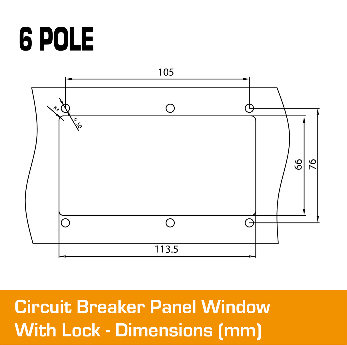 6 Pole Panel Window Cover With Lock