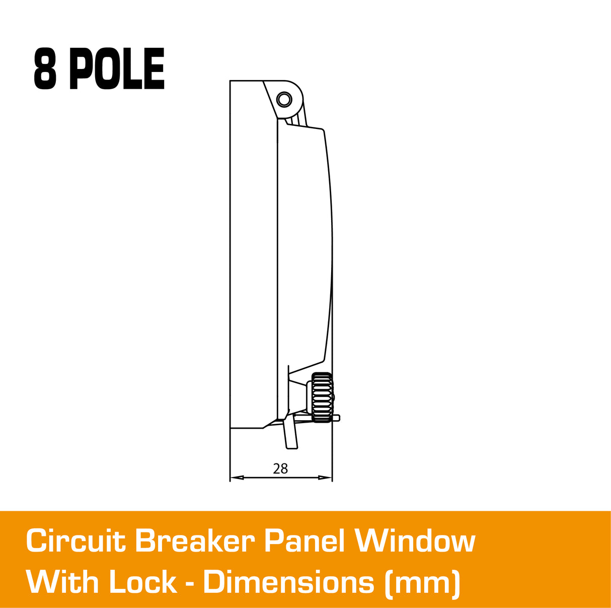 8 Pole Panel Window Cover With Lock