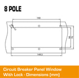 8 Pole Panel Window Cover With Lock