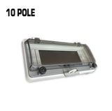Circuit breaker panel window with lock, 10 pole.