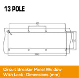 13 Pole Panel Window Cover With Lock