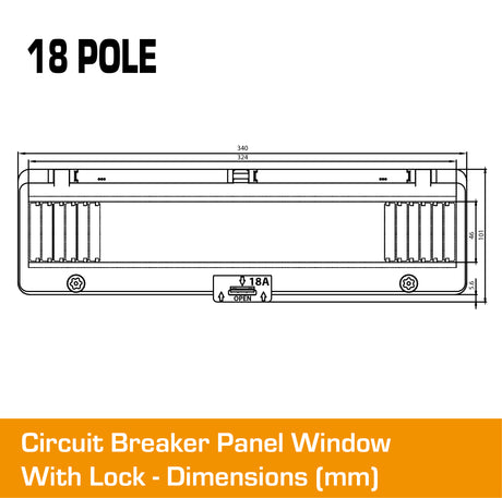 18 Pole Panel Window Cover With Lock