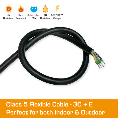 32 Amp 3 Phase Extension Lead 4 Pin - 10M