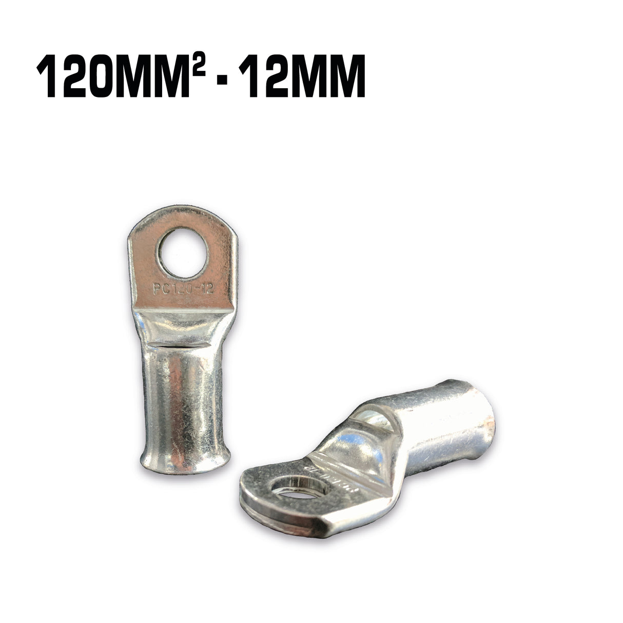 120mm² copper cable lug with a 12mm hole.