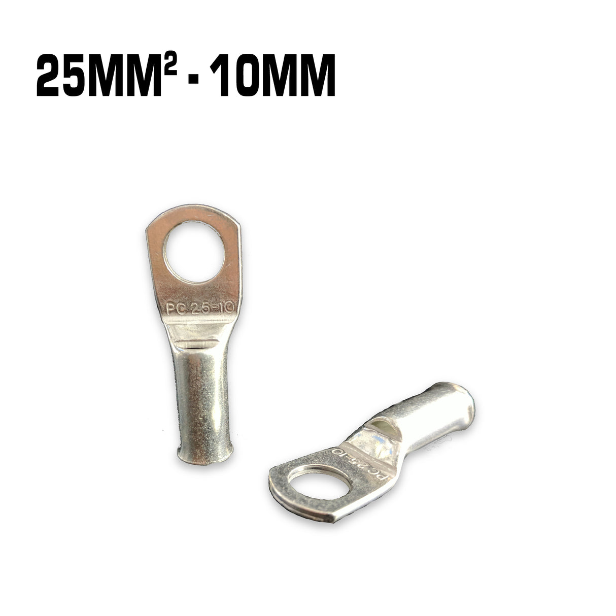 25mm² copper cable lug with a 10mm hole.