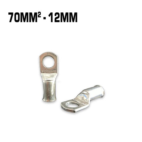 70mm² copper cable lug with a 12mm hole.