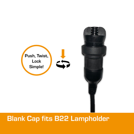 Festoon B22 Lampholder Blank Cap