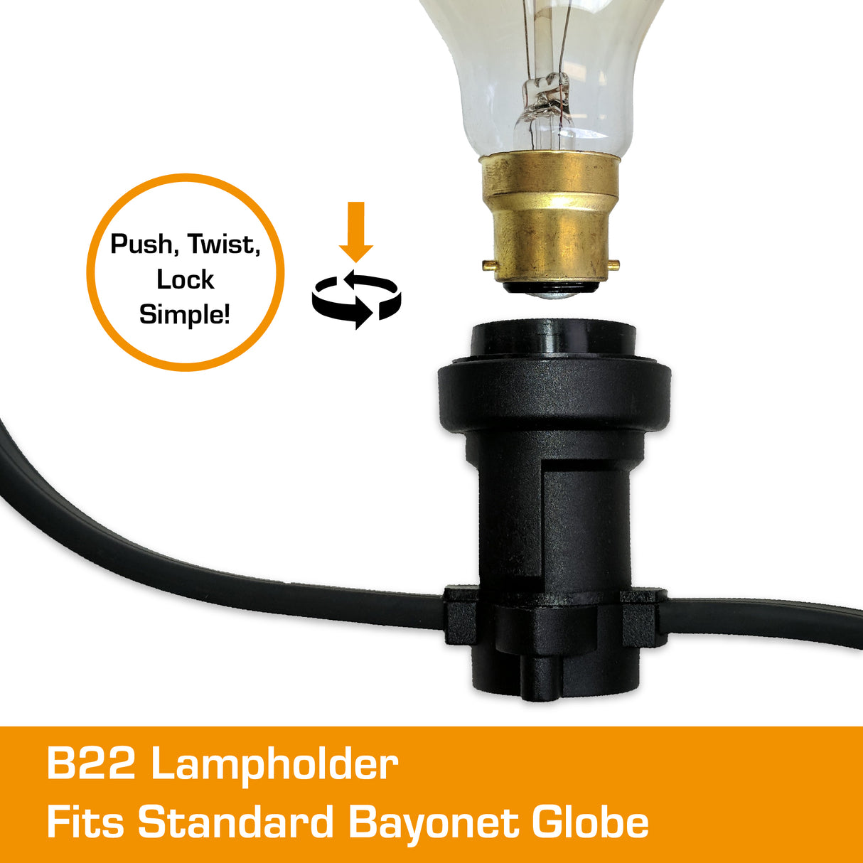 festoon light b22 bayonet lamp holder.