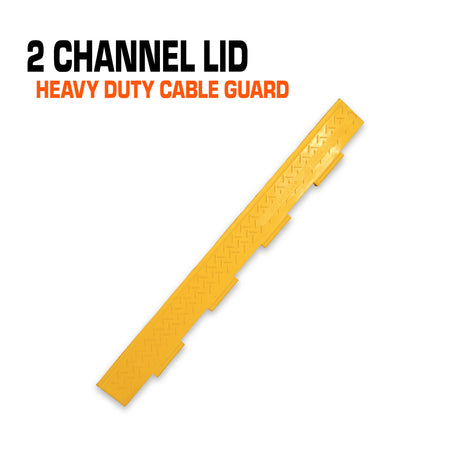 2 channel replacement lid for cable guard, yellow.