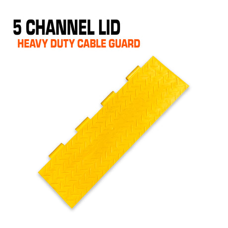 5 channel replacement lid for cable guard, yellow.