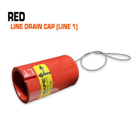 Powersafe red line drain cap.