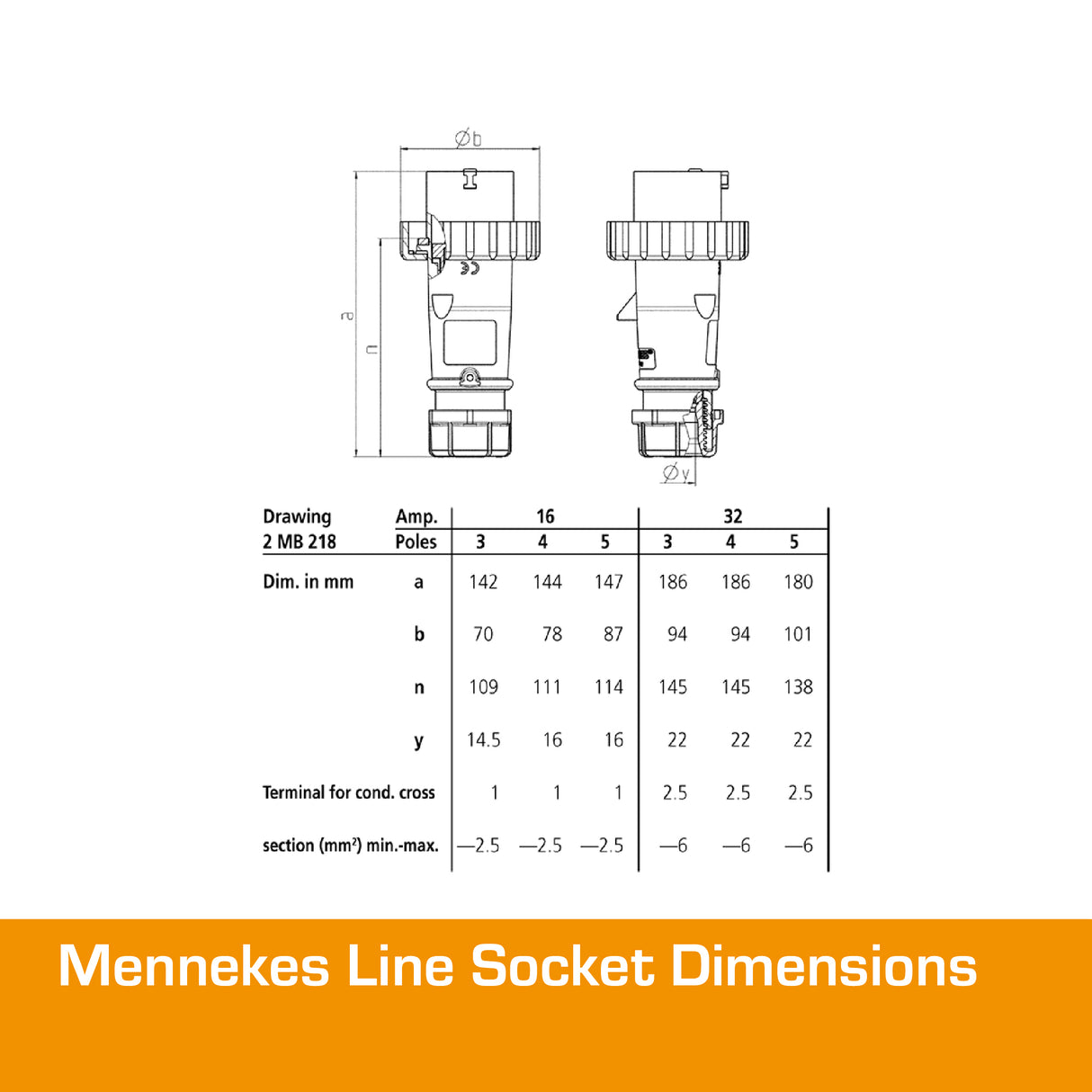 MENNEKES 16A Socket 3 PIN IP44