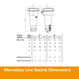 MENNEKES 16A Socket 3 PIN IP67