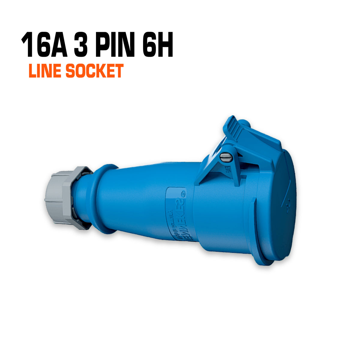 Mennekes 16 amp 3 pin blue line socket.