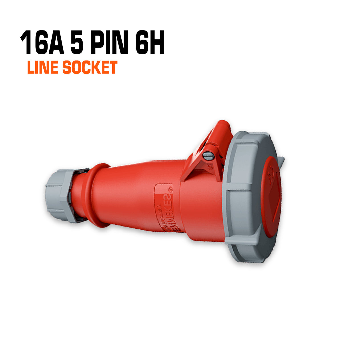 Mennekes 16 amp 5 pin 6h red line socket.