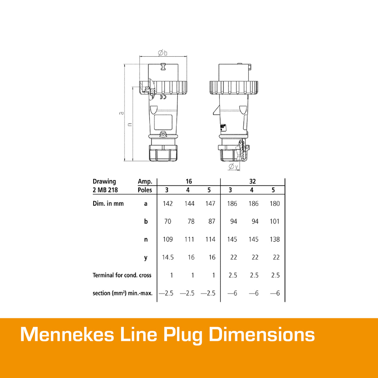 MENNEKES 32A Plug 4 PIN IP44