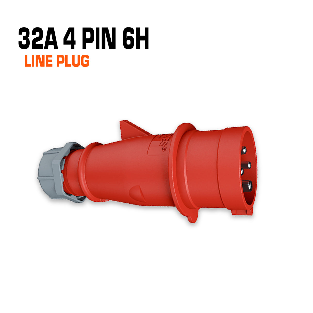 Mennekes 32 amp 4 pin red line plug.