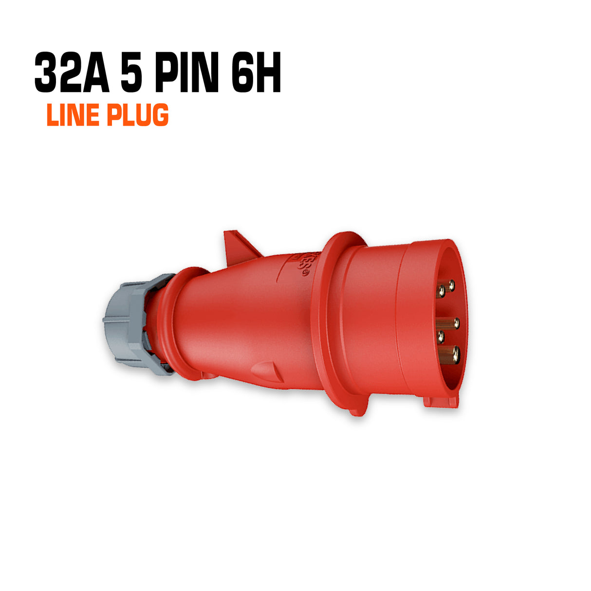 Mennekes 32 amp 5 pin red line plug.