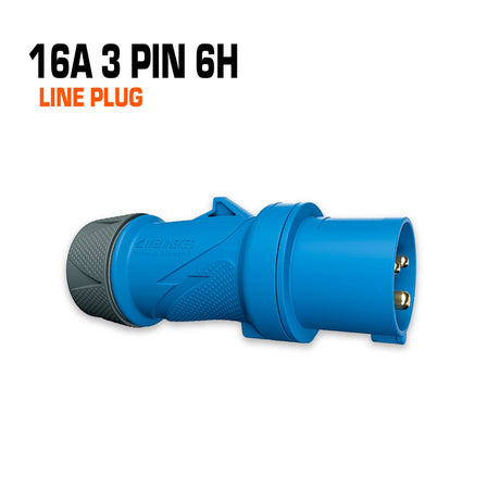 Mennekes powertop xtra 16 amp 3 pin blue line plug.