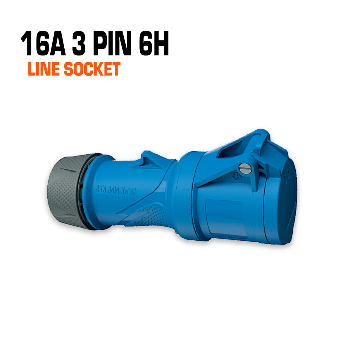 Mennekes powertop xtra 16 amp 3 pin blue line socket.