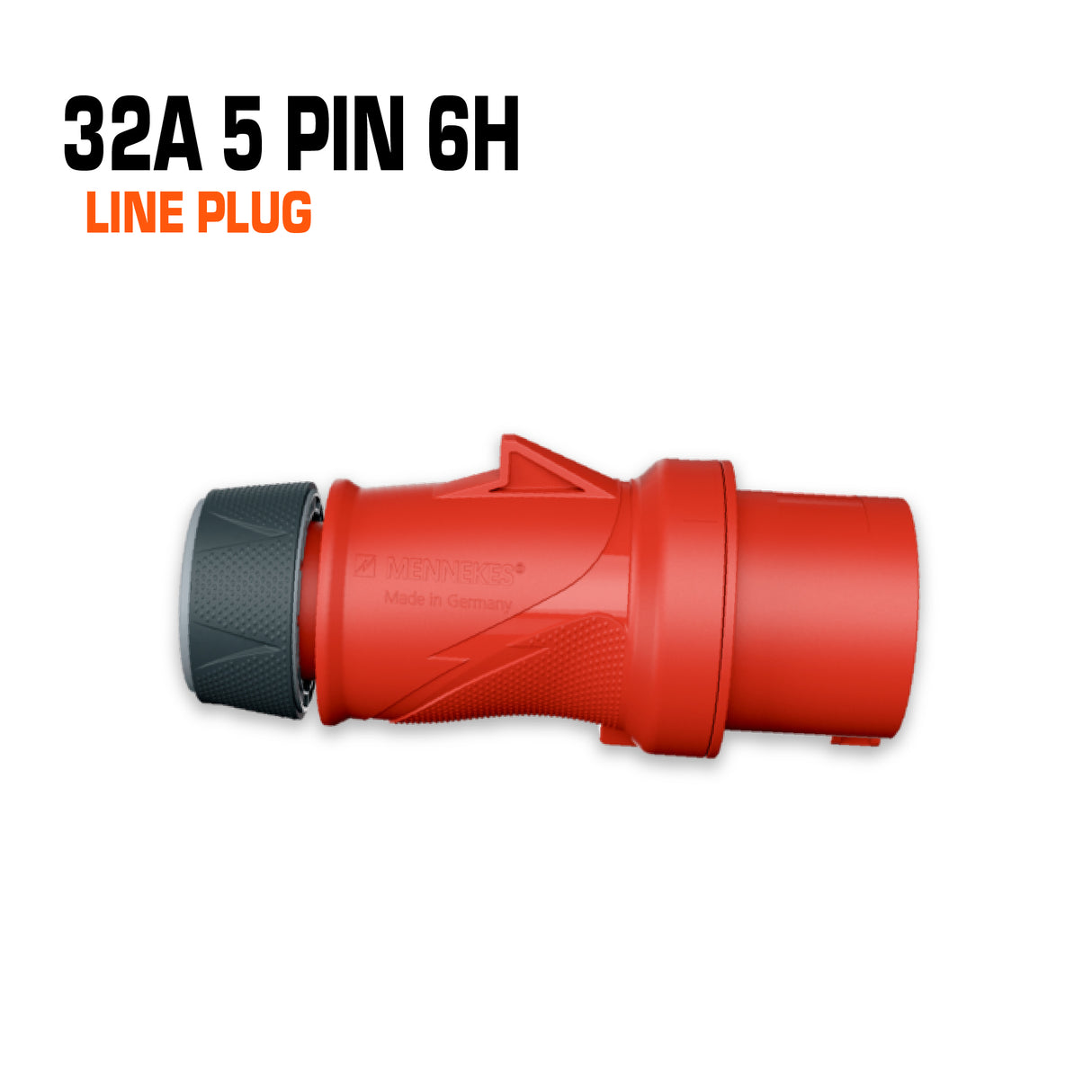 Mennekes 32 amp 5 pin red line plug.