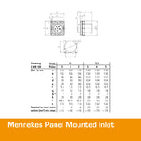 MENNEKES 125A Panel Mounted Inlet 5 PIN IP67