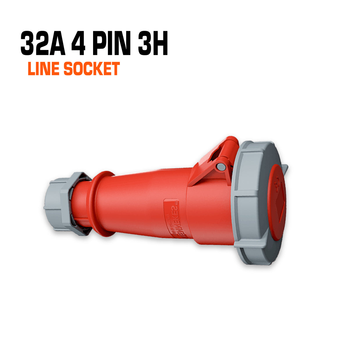 Mennekes 32 amp 4 pin 3h red line socket.