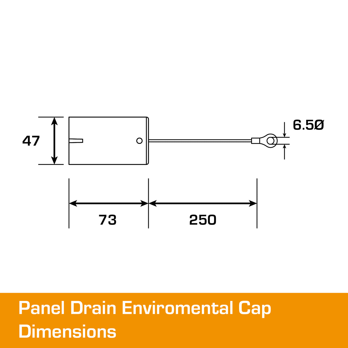 POWERSAFE Panel Drain Black IP67 Environmental Cap