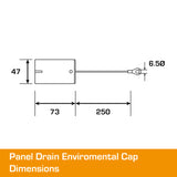 POWERSAFE Panel Drain White IP67 Environmental Cap