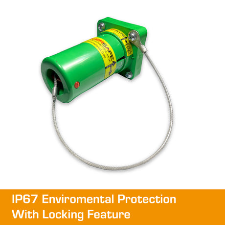 POWERSAFE Panel Drain Green IP67 Environmental Cap