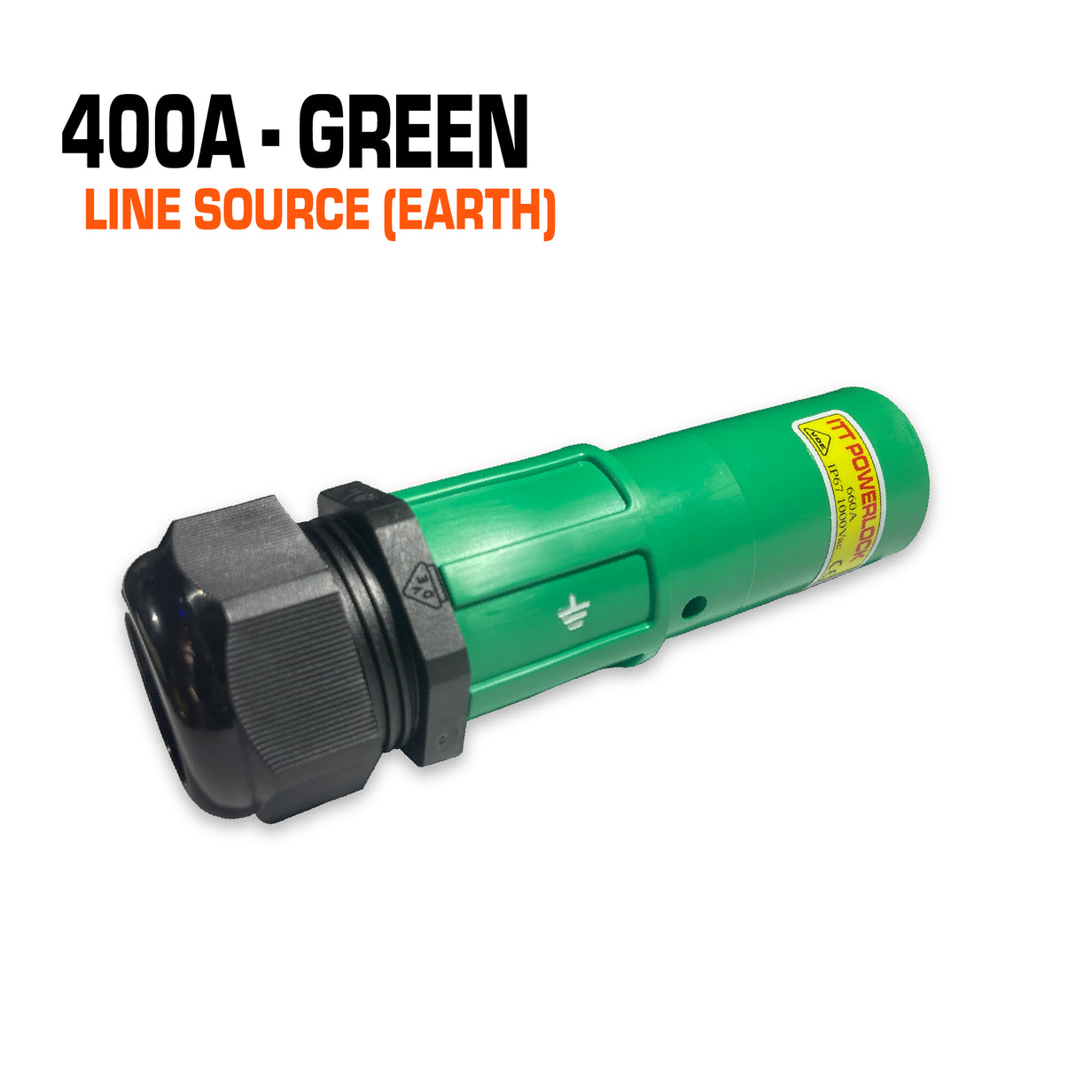 Powerlock 400 amp green line source connector.