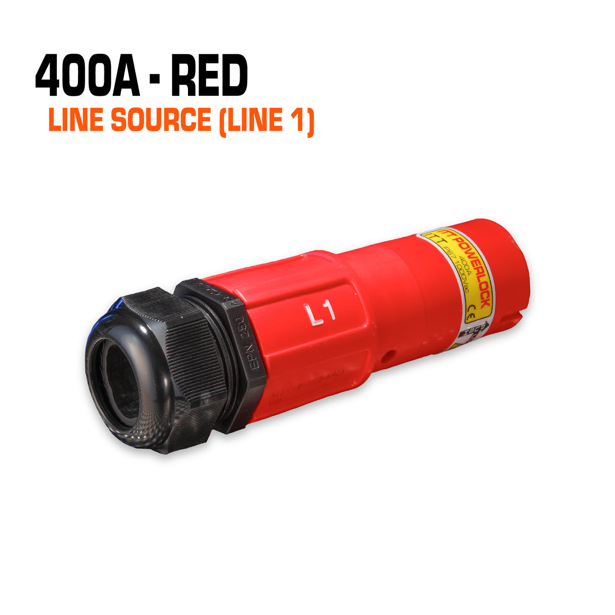 Powerlock 400 amp red line source connector.