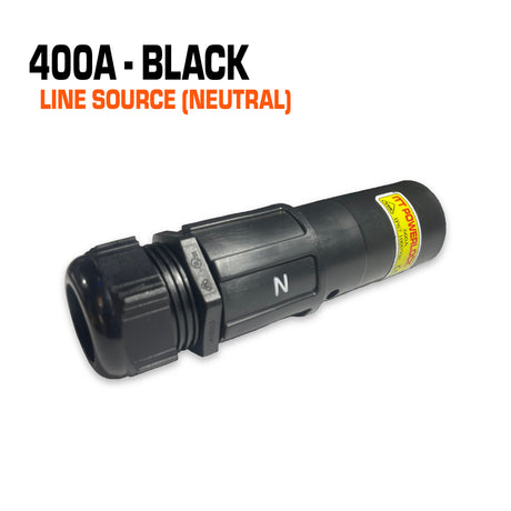 Powerlock 400 amp black line source connector.