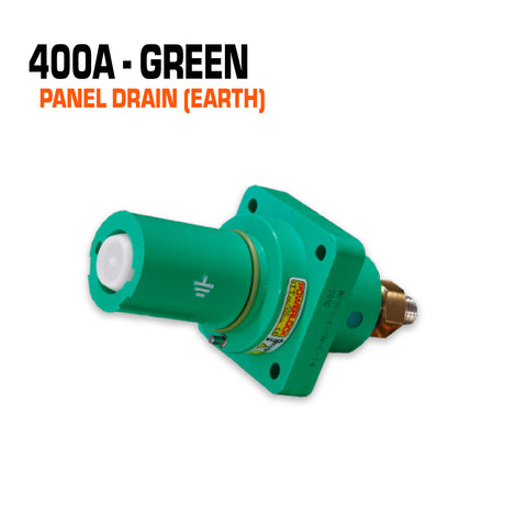 Powerlock 400 amp green panel drain connector.