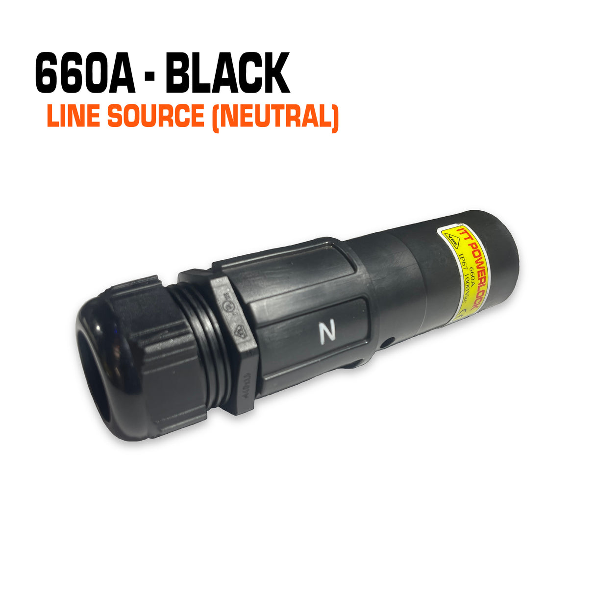 Powerlock 660 amp black line source connector.