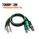 PowerLock drain tail cable 70mm², 2 metre.