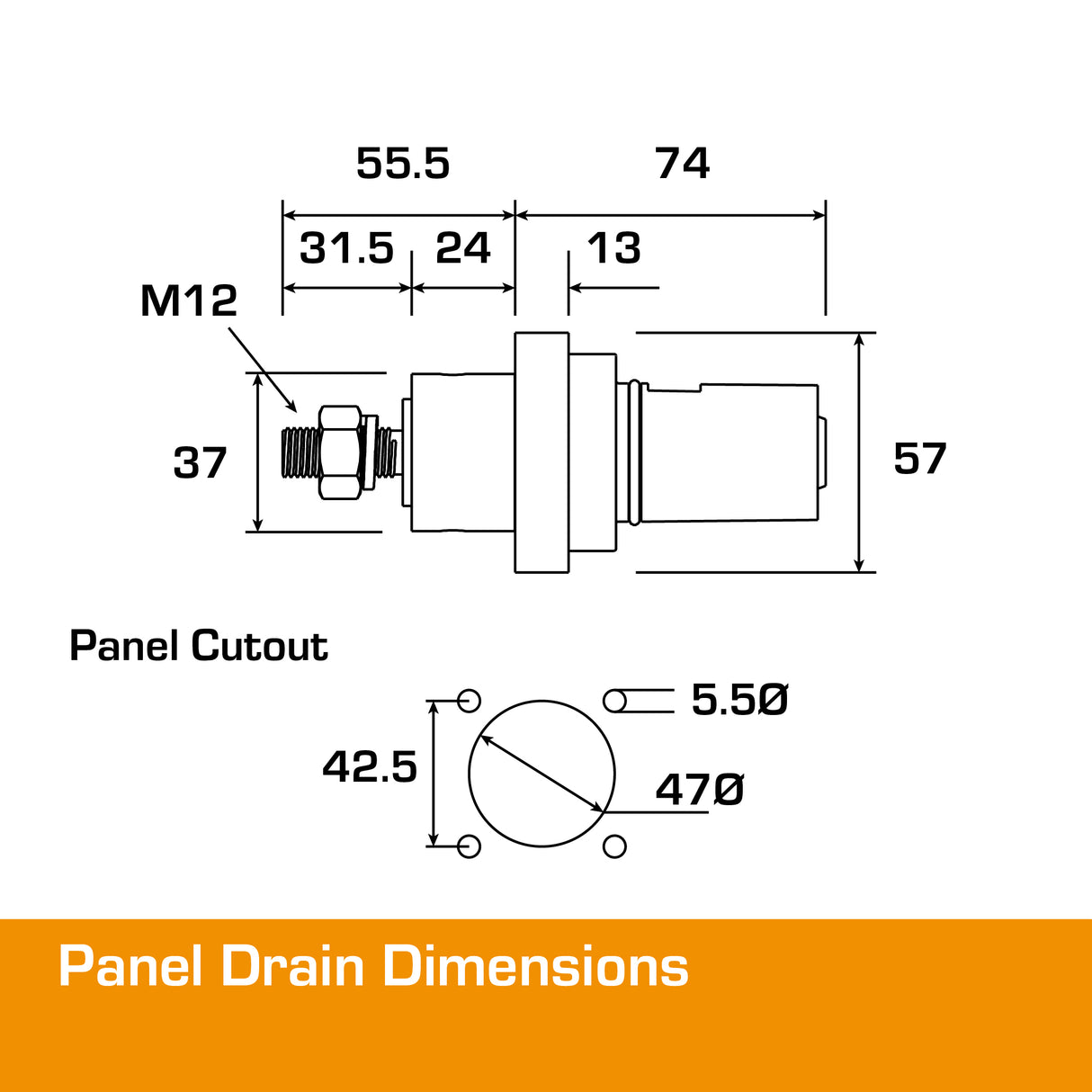 POWERSAFE Panel Drain 500A White