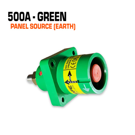 Powersafe 500 amp green panel source connector.