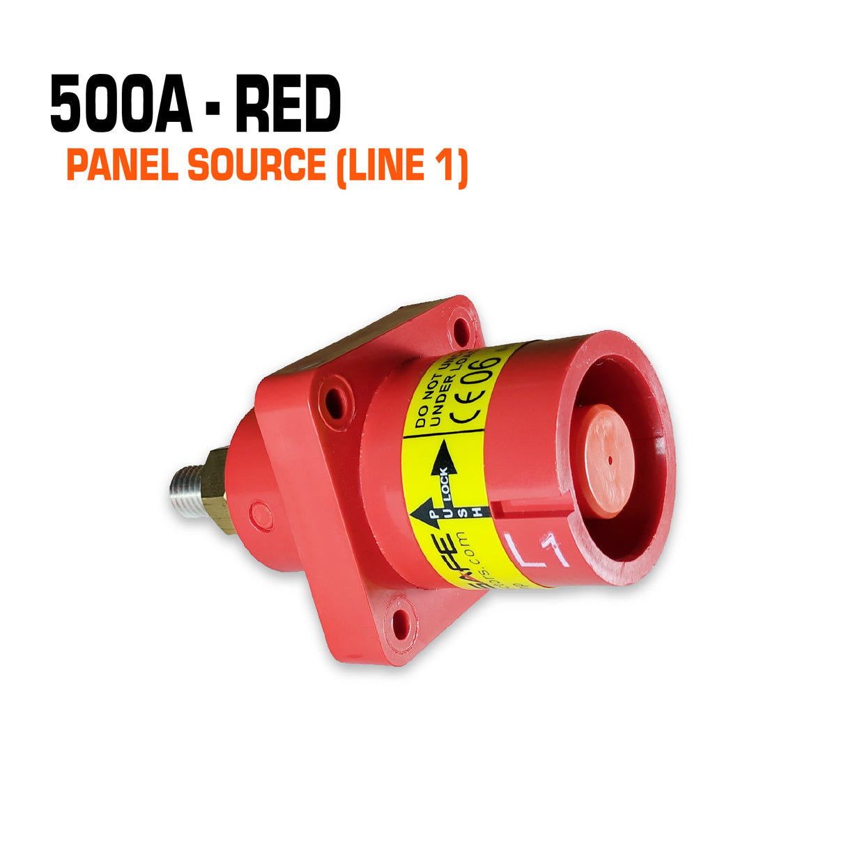 Powersafe 500 amp red panel source connector.