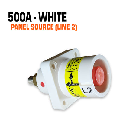 Powersafe 500 amp white panel source connector.