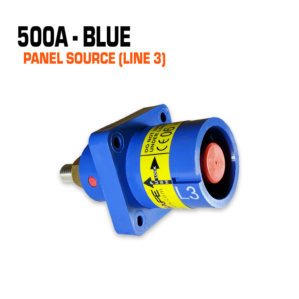 Powersafe 500 amp blue panel source connector.