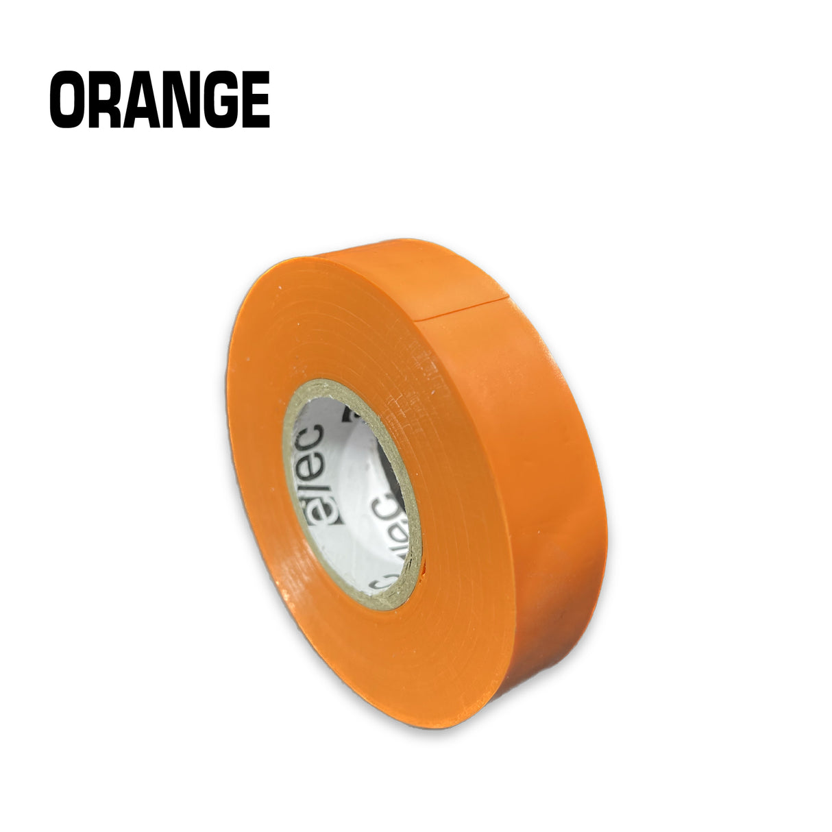 Orange electrical tape roll.