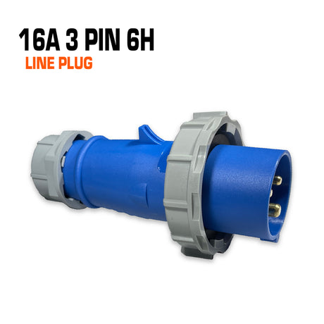 Qixing 16 amp 3 pin blue line plug.