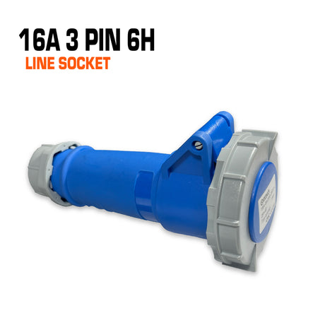 Qixing 16 amp 3 pin blue line socket.