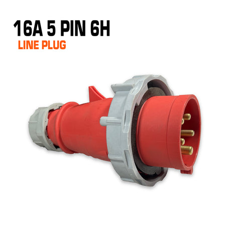 Qixing 16 amp 5 pin red line plug.