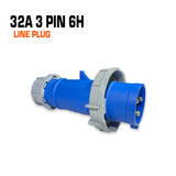 Qixing 32 amp 3 pin blue line plug.