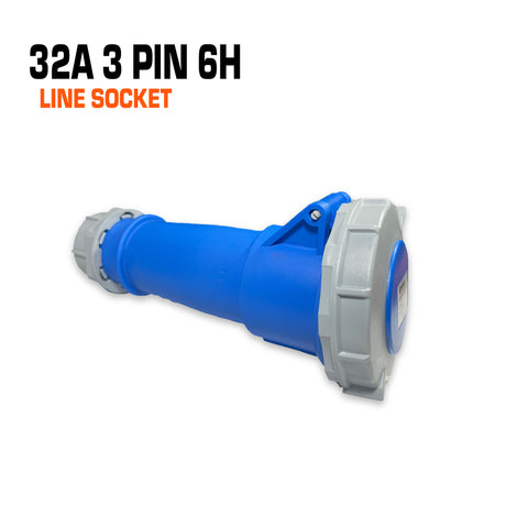 Qixing 32 amp 3 pin blue line socket.