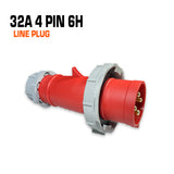 QIXING IP67 Line Plug - 32A 4 Pin QX294