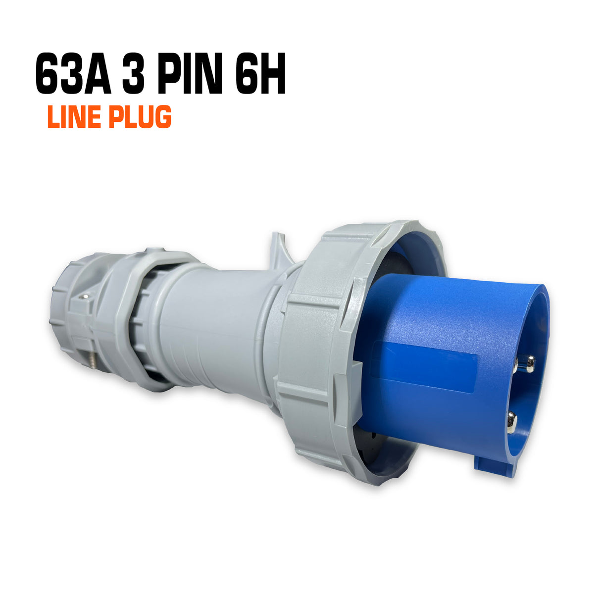 Qixing 63 amp 3 pin blue line plug.