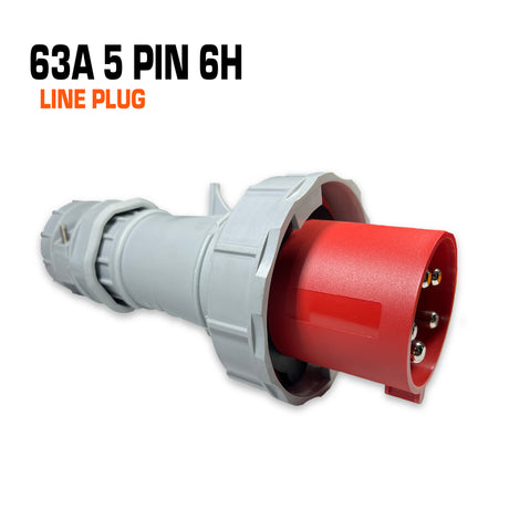 Qixing 63 amp 5 pin 6h line plug.